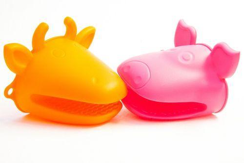Silikonowe zabawki krówka i świnka